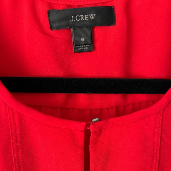 J CREW Lot/3 Sleeveless Popover Lightweight Tops Blouses Red, Navy, Black sz 6 - Picture 5 of 9